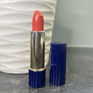 NEW Estee Lauder All Day‎ Lipstick Rich And Rosy Blue Ribbed Tube FULL Size Vtg